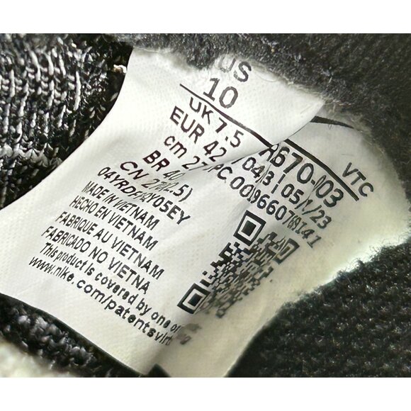 Nike Infinity Run Black White Oreo Athletic Running Shoes Womens Size 10 - Picture 7 of 8